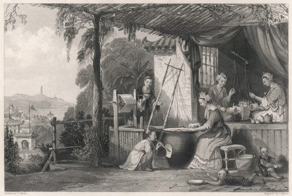 Chinese Silk Industry. Date: circa 1840