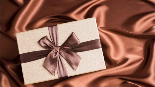 silk and wrapped gift